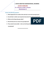 Worksheet 2 A House Is Not A Home PDF