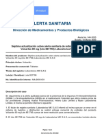 Alerta No_ #044-2020 - Séptima actualización sobre alerta sanitaria de retiro del mercado de Valsartán 80 mg (lote 8E1706) Laboratorios MK S_A_S .pdf