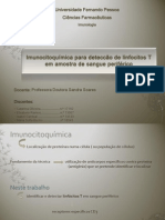 Detecção de linfócitos T em sangue por imunocitoquímica