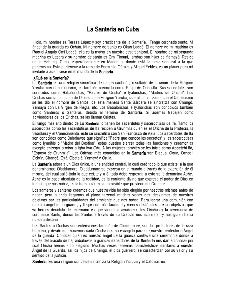 FACTSHEET THE SANTER A TRADITION IN CUBA visual data 4