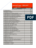 Lista de Preço DBV AVT OFICIAL