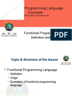 Advanced Programming Language Concepts: Functional Programming (FP) Definition and Origin