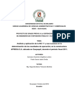 Análisis y Aplicación de La NIC 11 y Sus Sucesos en La Determinación de Los Resultados de Operación - en La Constructora AFREISA S.A. Ubicada en Guayaquil, Durante El Período Fiscal 2011 PDF