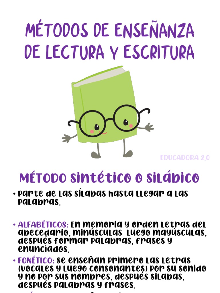 Métodos de Enseñanza de Lectura y Escritura | PDF | Artes del Lenguaje ...