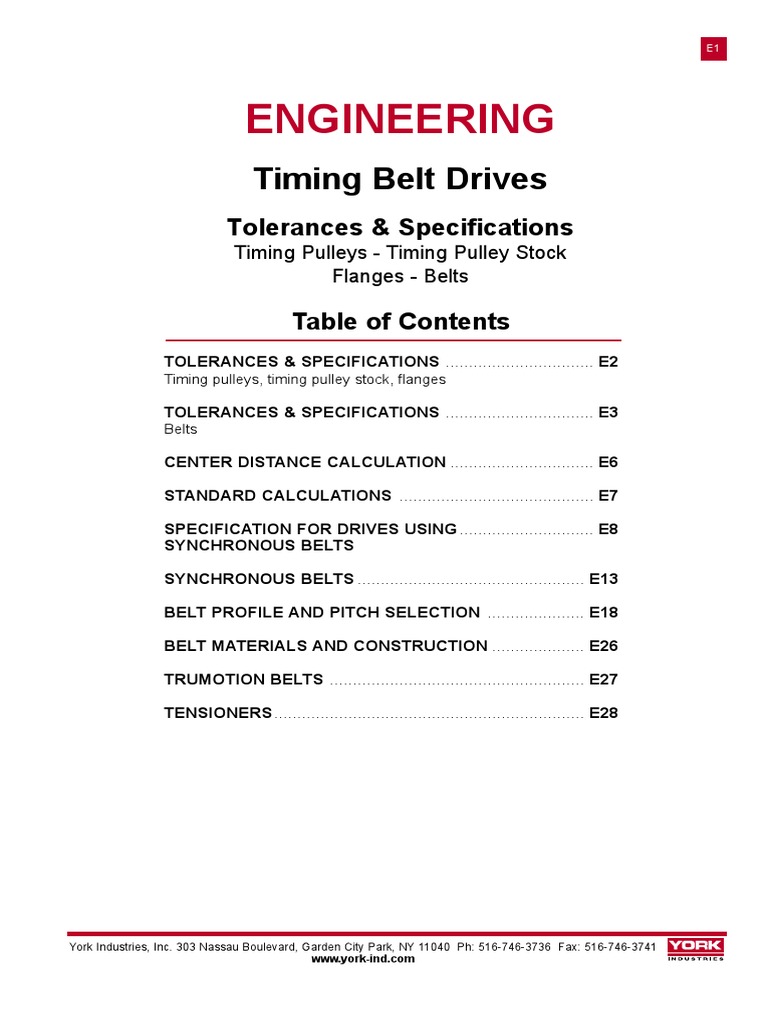 Timing Belts Engineering | Download Free PDF | Belt (Mechanical ...
