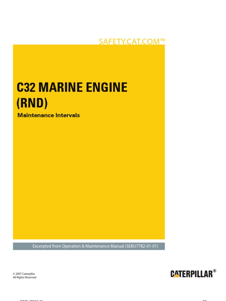 C32 Marine Engines Rnd Maintenance Intervals Belt Mechanical Coolant