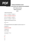 Signals and Systems-REVISION MCQ