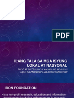 Ilang Tala Sa Mga Isyung Lokal at Nasyonal PDF