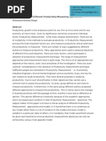 Download Productivity Measurement Approaches by Dr Muhammad Mushtaq Mangat SN49127234 doc pdf