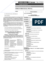 CÓDIGO PROCESAL PENAL - DECRETO LEGISLATIVO #957 El Peruano 29 JUL 2004 (81 Págs.)