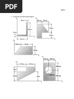 Locate The Centroid of Given Figures.: Tutorial Sheet 3 Unit 3