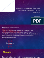 Rezolvarea Problemelor Cu Ajutorul Sistemelor de Ecuații