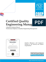Certified Quality Engineering Management