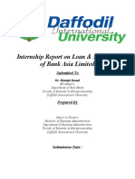 Internship Report On Loan & Advances of Bank Asia Limited: Submitted To