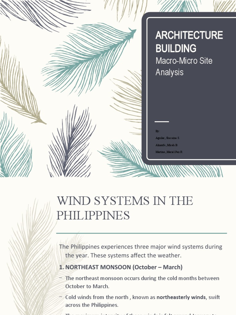 Wind Impact on Philippine Site Analysis | PDF | Monsoon | Wound