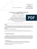 A Converse To The Eidelheit Theorem in Real Hilbert Spaces: Emil Ernst, Michel Théra