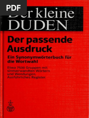 Der Kleine Duden - Der Passende Ausdruck OCR | PDF