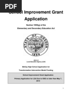 McKay 2010 School Improvement Grant Application