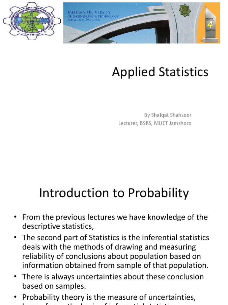 Introduction to Probability Concepts | PDF | Probability | Statistics