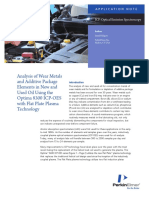 PKI_AN_2011_Analysis of Wear Metals and Additive Package Elements in New and Used Oil Using the Optima 8300 ICPOES With Flat Plate Plasma Technology