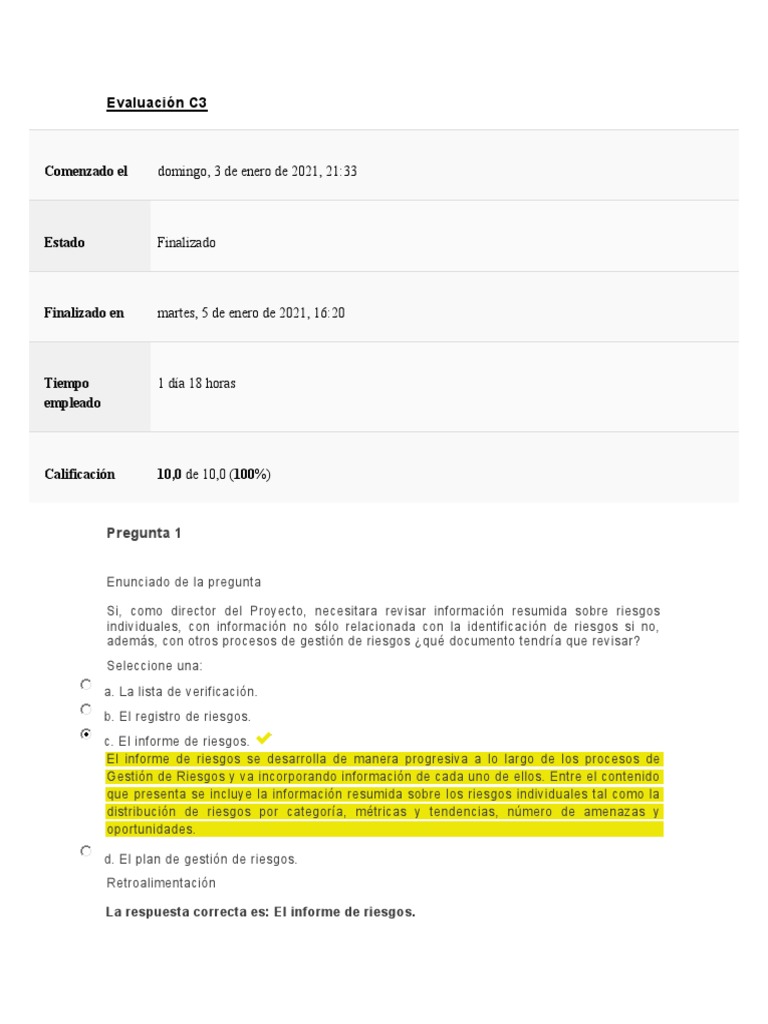 Evaluación C3 | PDF