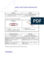 Test 2 - Carbohydrates, Lipids, Proteins and Nucleic Acids