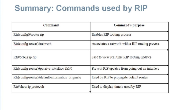 Essential RIP Commands Overview | PDF