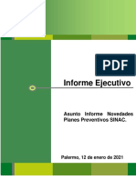 Informe Novedades Planes Preventivos SINAC PDF