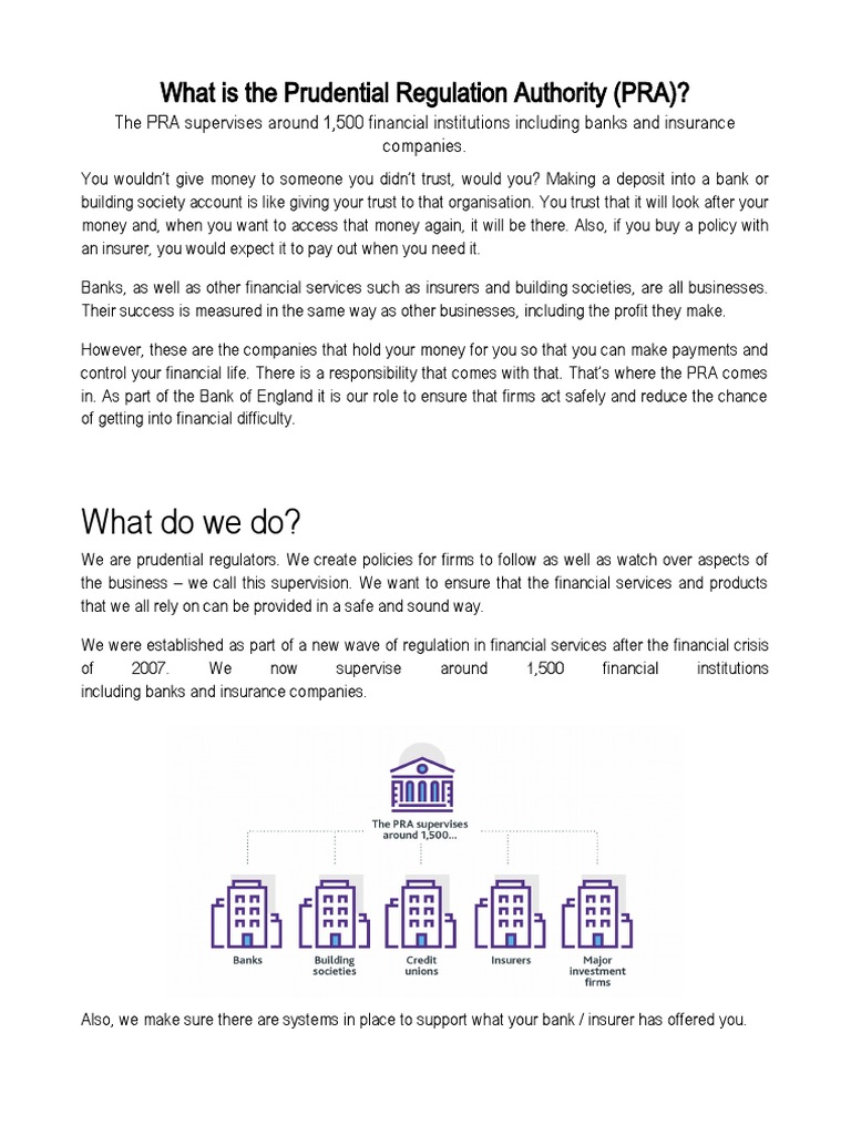 Prudential Regulation Authority | PDF | Financial Services Authority ...