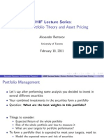 HHIF Lecture Series: Modern Portfolio Theory and Asset Pricing