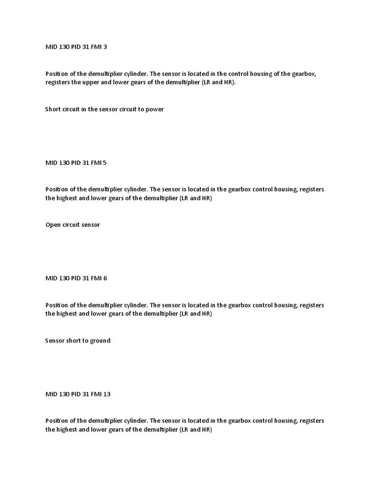 Analysis of Gearbox Component Fault Codes PDF Transmission