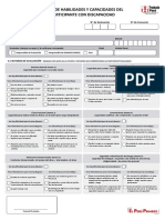 Ficha de Habilidades y Capacidades Del Participantes Con Discapacidad PDF