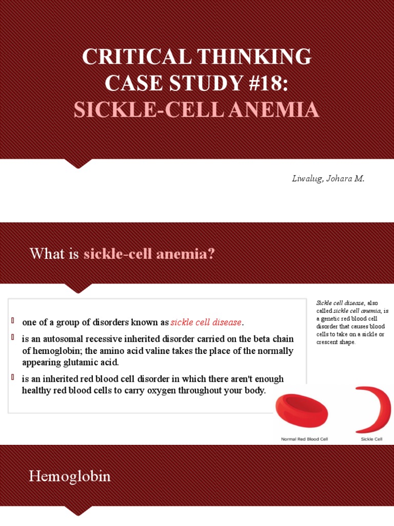 Sickle Cell Anemia Case Study Insights | PDF | Anemia | Hemoglobin