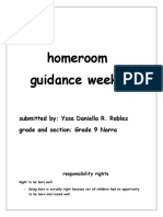 Homeroom Guidance Week 3: Submitted By: Yssa Daniella R. Robles Grade and Section: Grade 9 Narra