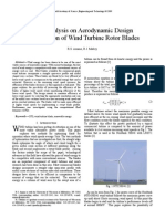 CFD Analysis On Aerodynamic Design Optimization of Wind Turbine Rotor Blades