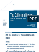 The California Budget: The Top Ten Budget Myths... and The Truth