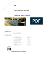 Kohinoor Mills Limited: A Term Report of