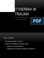 HYPOTHERMIA IN TRAUMA: AN INDEPENDENT PREDICTOR OF NEGATIVE OUTCOMES