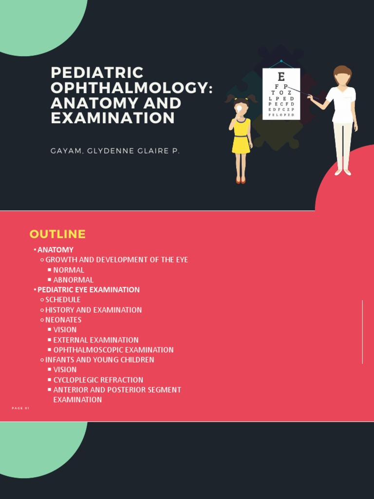 Pediatric Ophthalmology Anatomy and Examination PDF Cornea