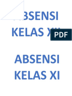 Absensi Kelas Xii