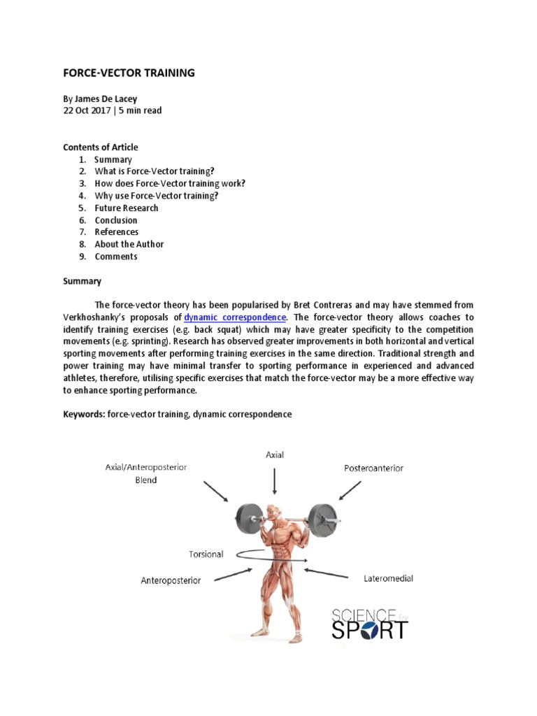 Force Vector Training | PDF