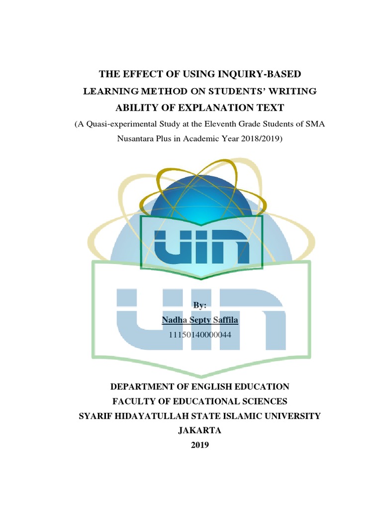 The Effect of Using Inquiry-Based Learning Method On Students' Writing ...