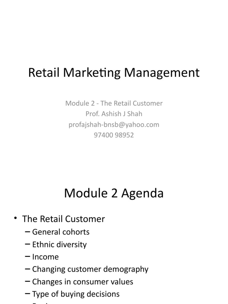 Understanding Retail Customer Behavior | PDF | Retail | Consumer Behaviour