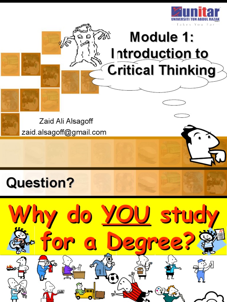 Introduction to Critical Thinking Module | PDF | Critical Thinking ...