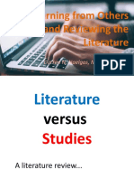 Learning From Others and Reviewing The Literature: Darren N. Naelgas, Maed.,Smriedr