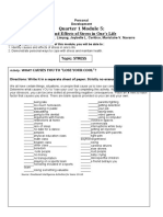 Quarter 1 Module 5:: Causes and Effects of Stress in One's Life