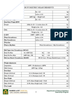 Anthropometric Measurements and Nutritional Assessments