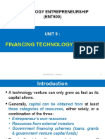 ENT600 UNIT 9: FINANCING TECH VENTURES