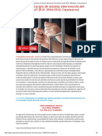 ¿Qué Es El Principio de Mínima Intervención Del Derecho Penal - (R.N. 3004-2012, Cajamarca) - LP