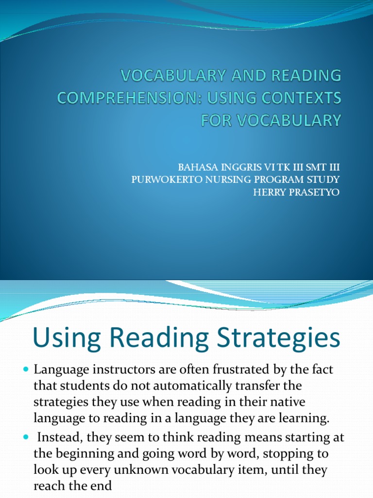 Reading Strategies for English Learners | PDF | Journalism | Reading ...